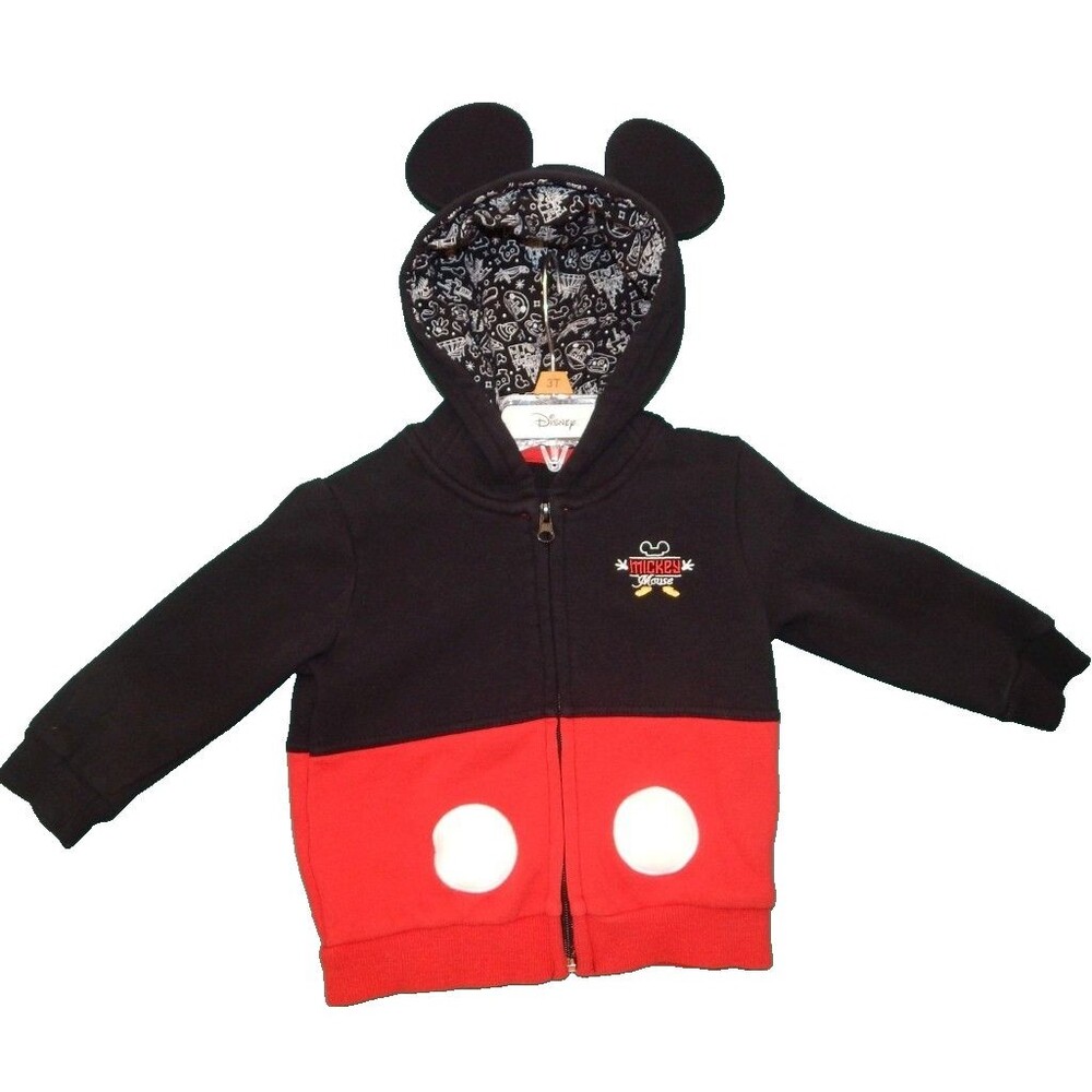 WDW Disney Parks Merchandise Size 24 Months Toddler Mickey Mouse Hoodie w/ Ears